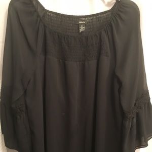 Alfani sheer black blouse